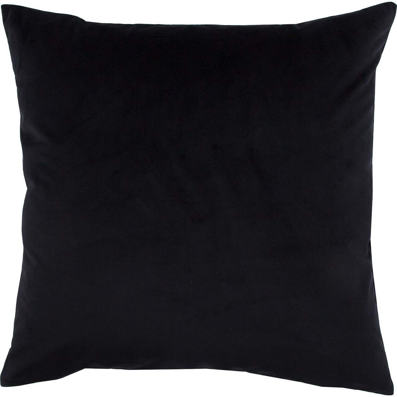 Signature Home Collection 20" Jet Black Solid Velvet Square Throw Pillow